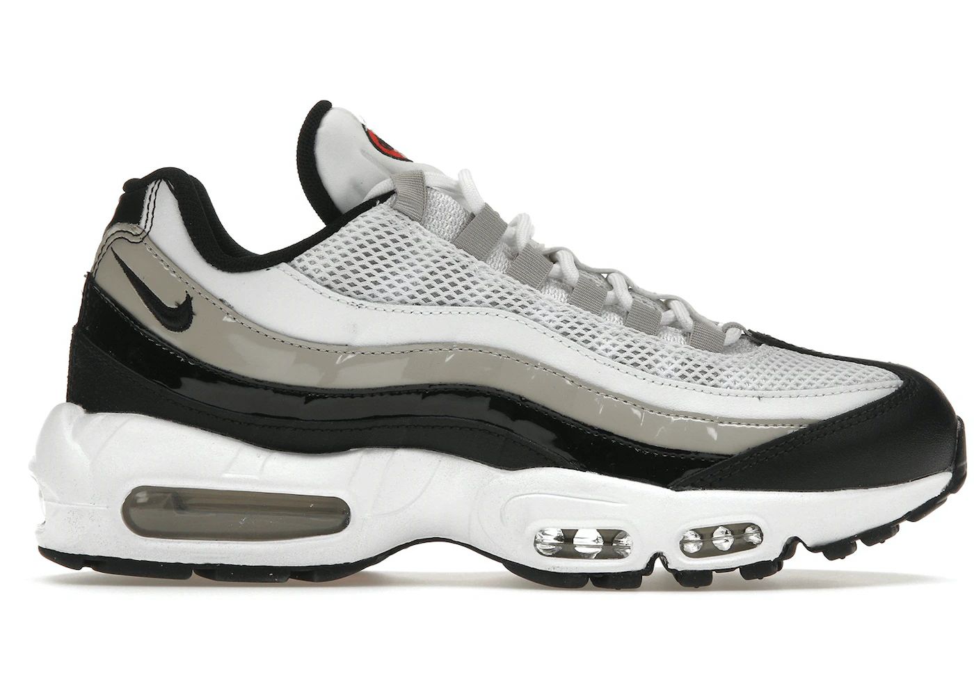 Nike Air Max 95 White Light Iron Ore Black Patent (Women's)