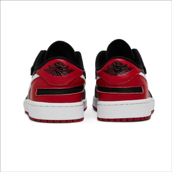 Jordan 1 Low FlyEase Black White Gym Red