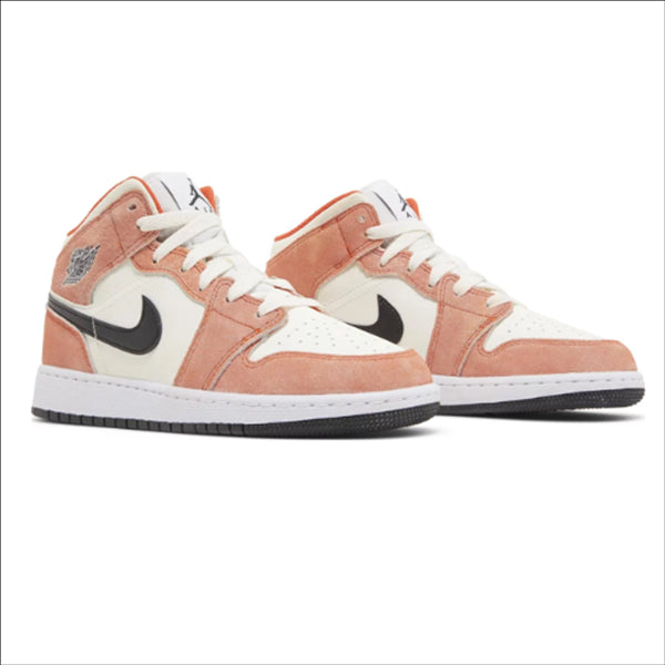 Jordan 1 Mid SE Orange Suede (GS)