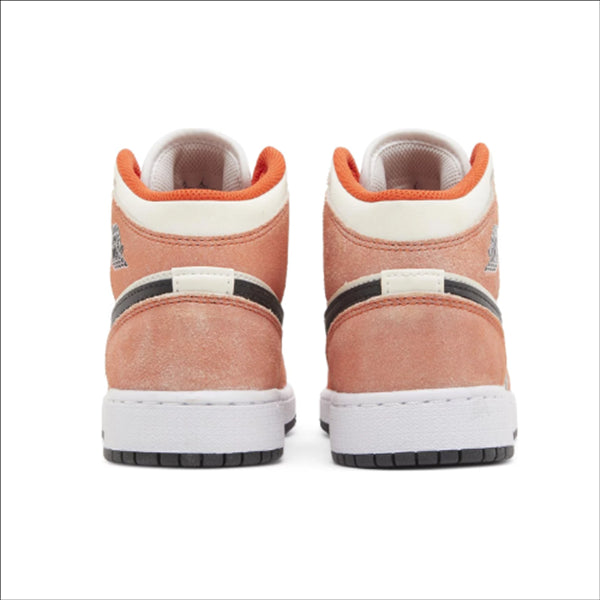 Jordan 1 Mid SE Orange Suede (GS)