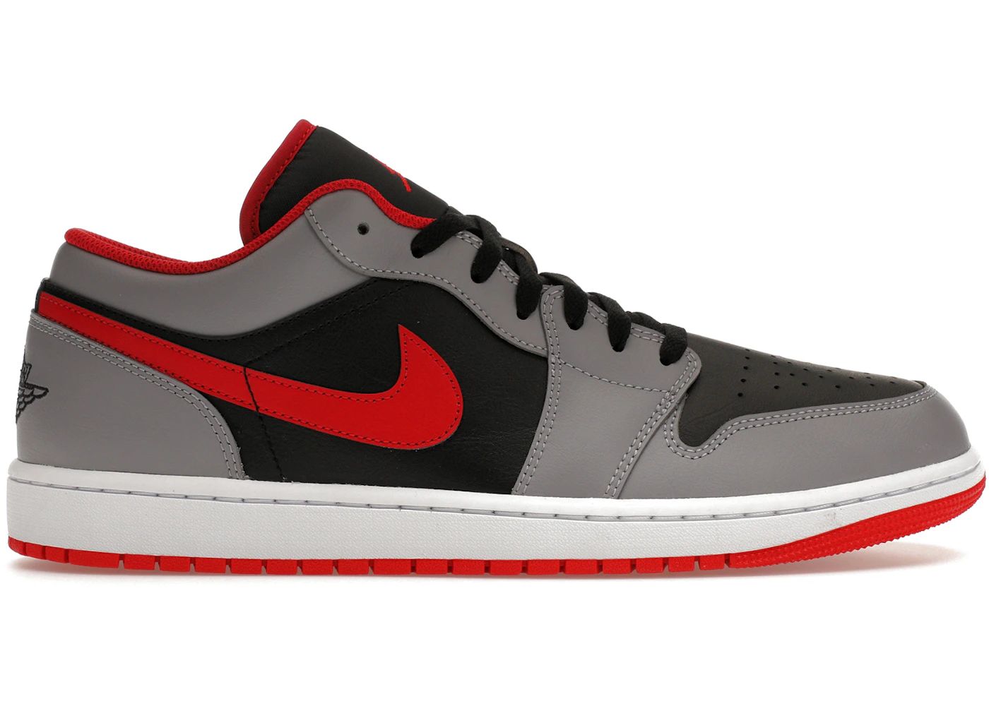 Jordan 1 Low Black Light Smoke Grey Gym Red