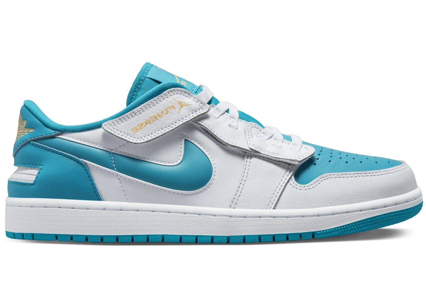 Jordan 1 Low FlyEase White Aquatone Celestial Gold