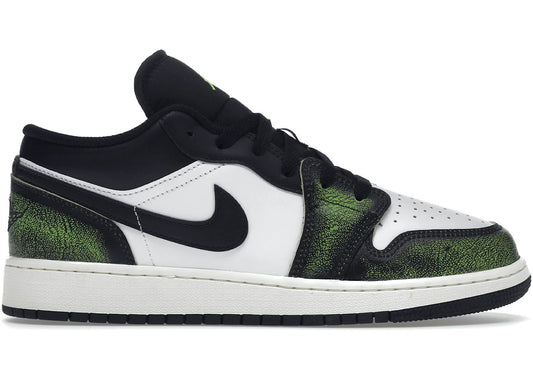 Jordan 1 Low Wear Away Electric Green (GS)