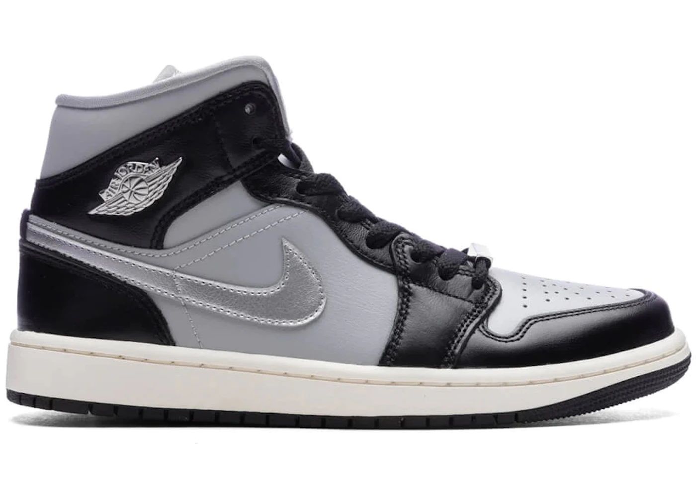 Jordan 1 Mid SE Black Metallic Silver (Women's)