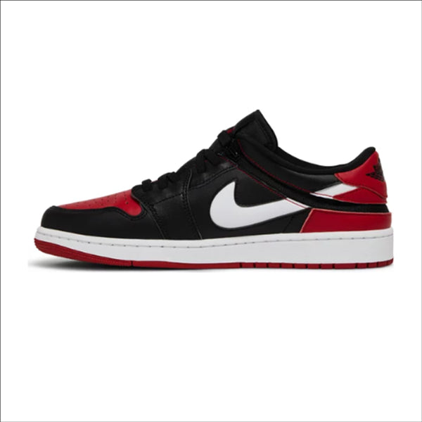 Jordan 1 Low FlyEase Black White Gym Red