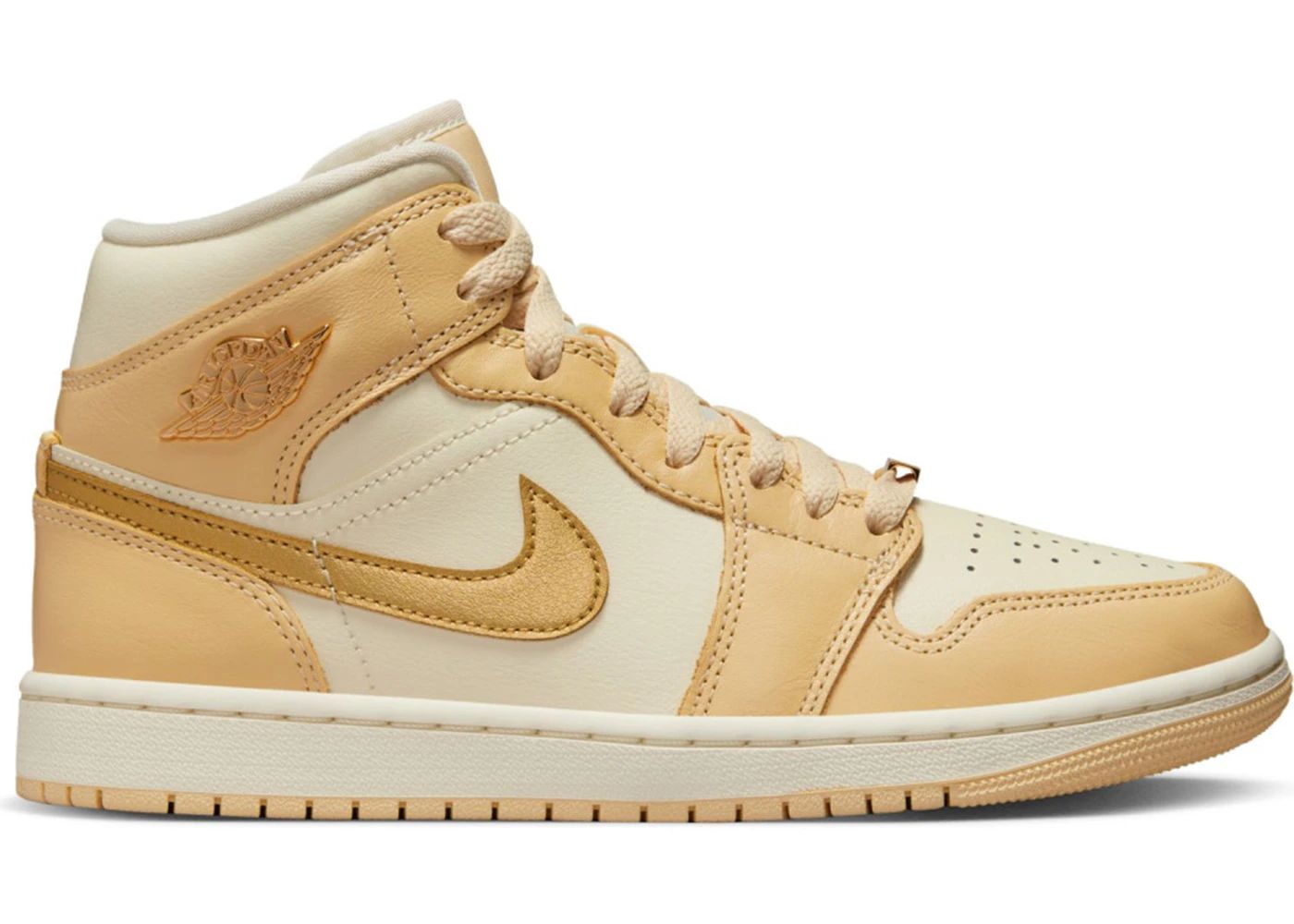 Jordan 1 Mid SE Pale Vanilla Metallic Gold (Women's)