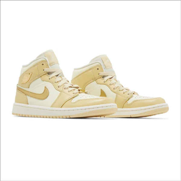 Jordan 1 Mid SE Pale Vanilla Metallic Gold (Women's)