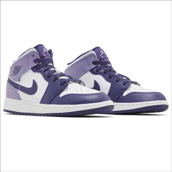 Jordan 1 Mid White Sky J Purple (GS)