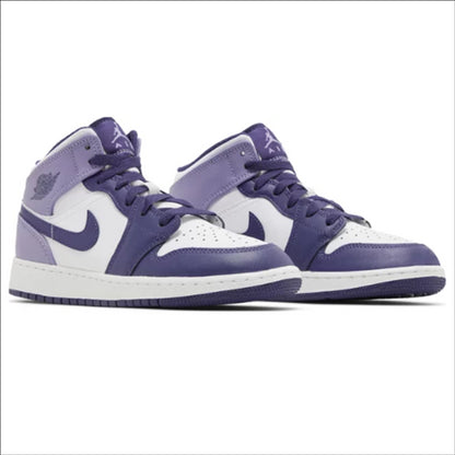 Jordan 1 Mid White Sky J Purple (GS)